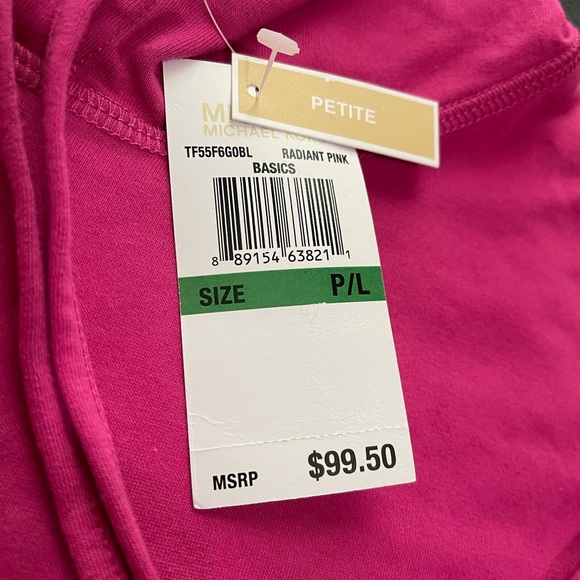 NWT Michael Kors MK Pink Studded Hooded Sweater Size P/L - Picture 5 of 10